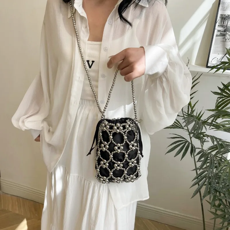 Beading White Bucket Shoulder  - Luxury Bags On Sales recension och pris