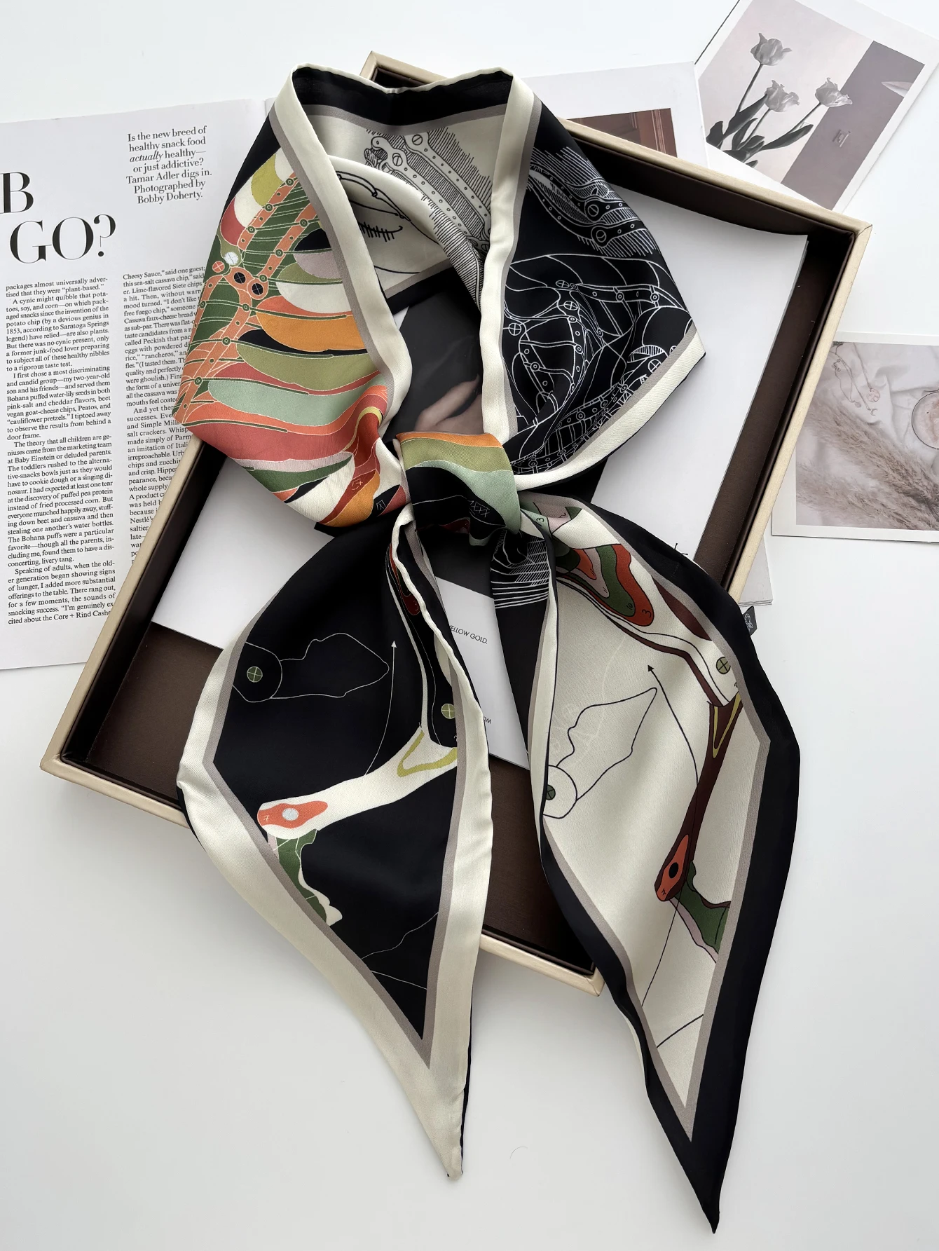 Luxury Print Scarf Skinny Ribb - Luxury Bags China recension och pris